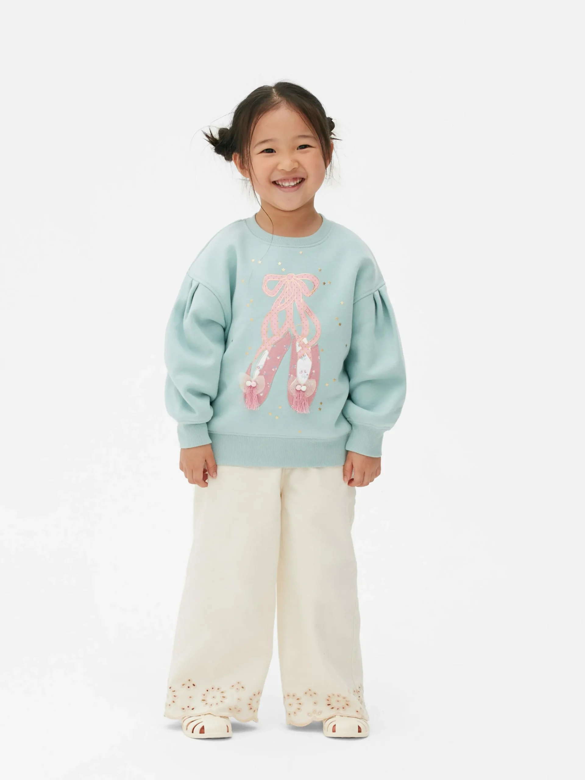 Hoodies Und Sweatshirts|Primark Sweatshirt Mit Ballerinas-Applikation Grün