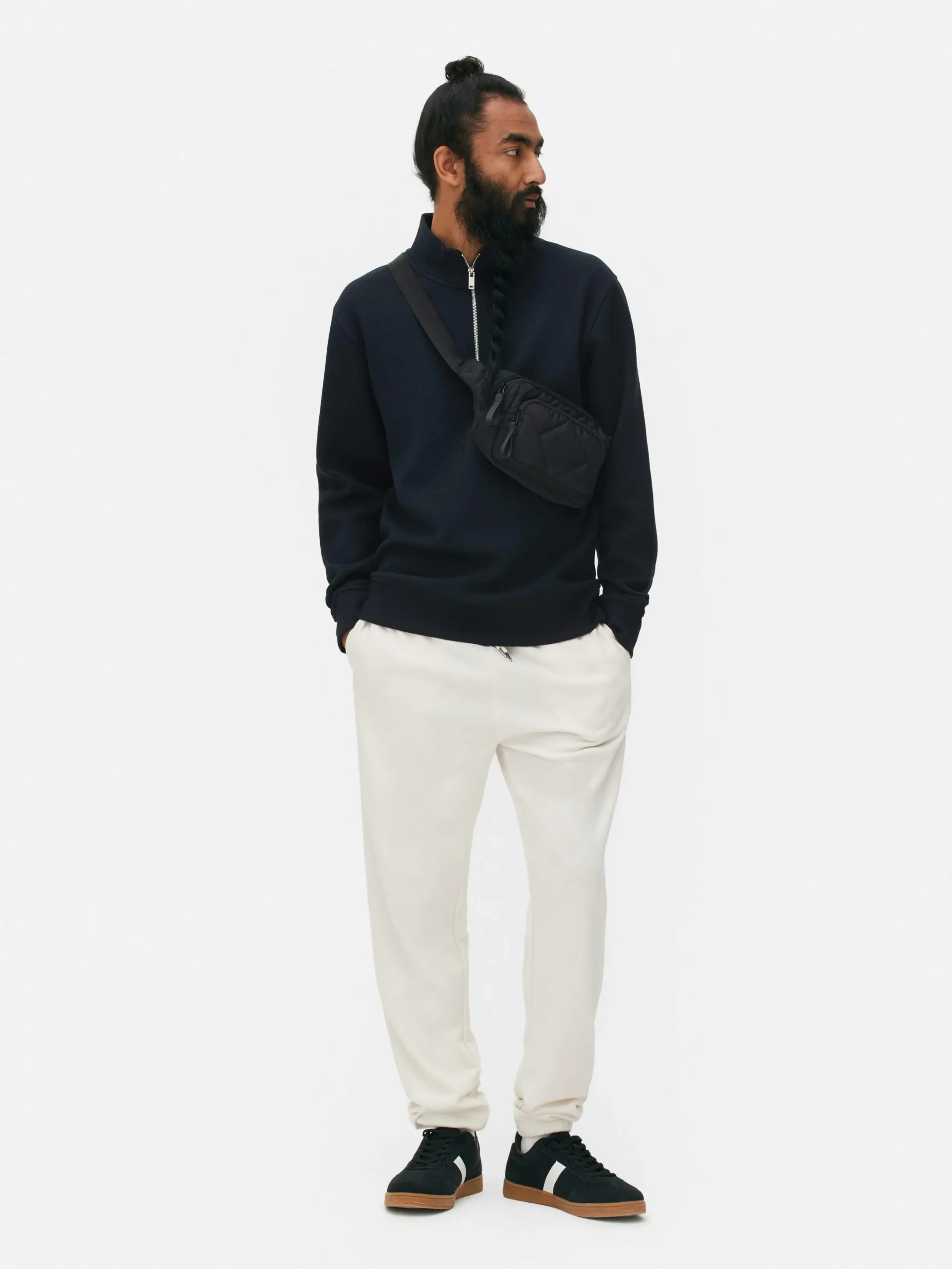 Hoodies Und Sweatshirts|Primark Sweatshirt Mit Reißverschluss Und Geometrie-Muster Marineblau