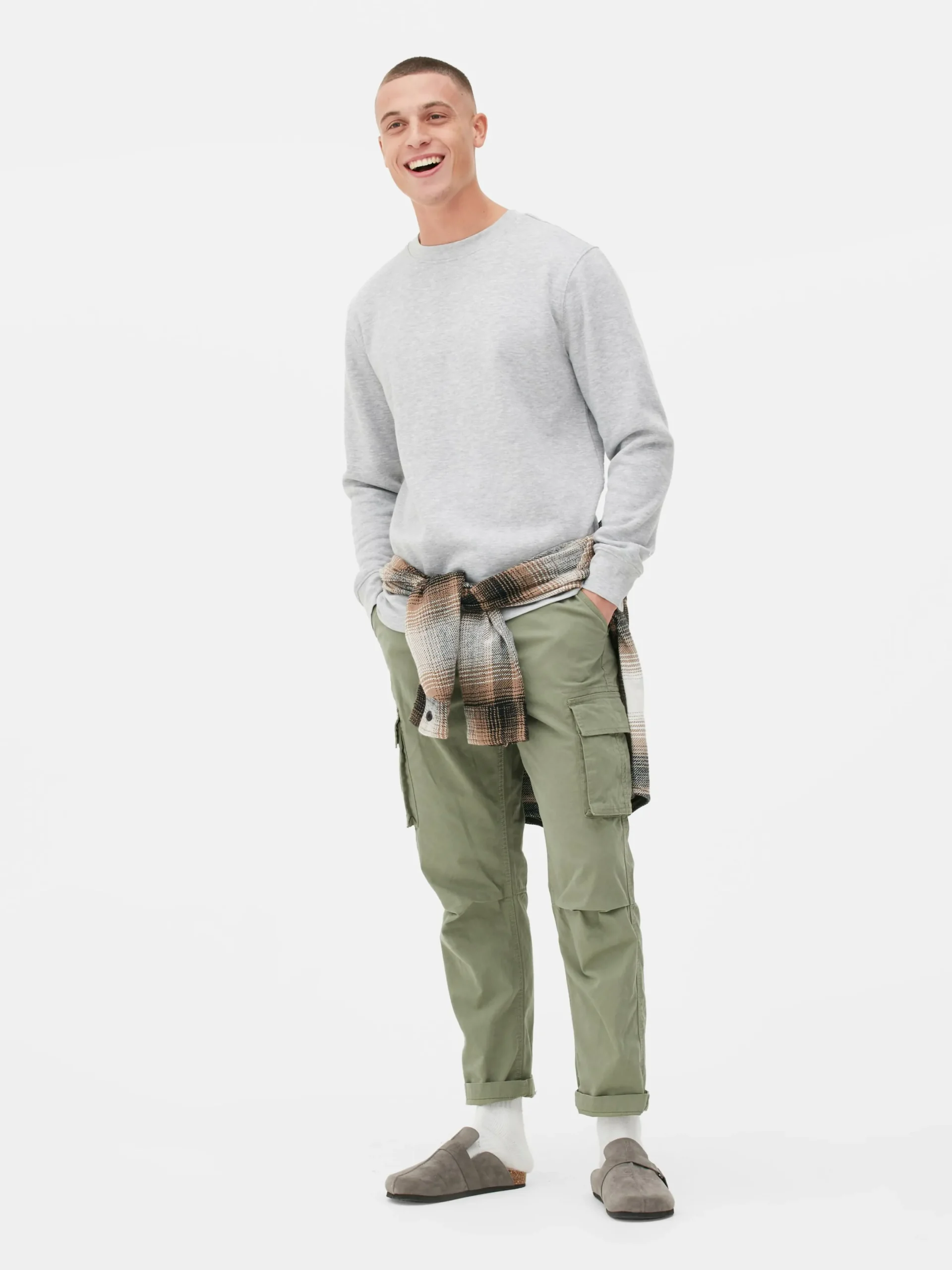 Hoodies Und Sweatshirts|Primark Sweatshirt Mit Rundhalsausschnitt Grau