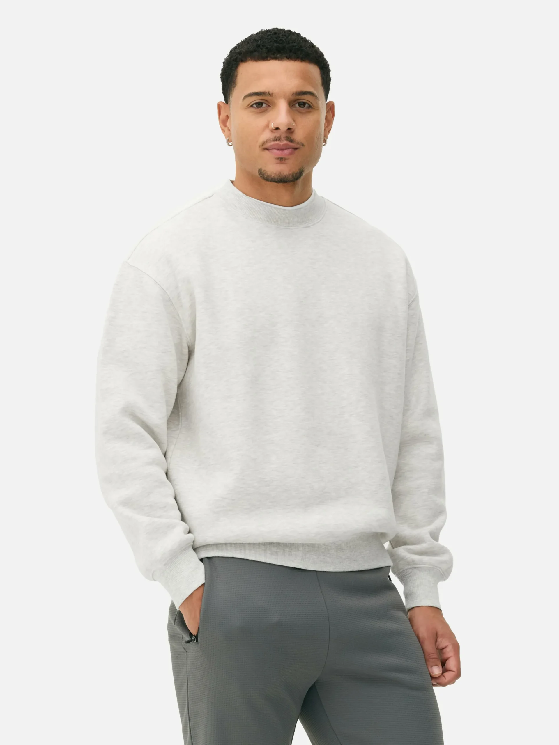 Hoodies Und Sweatshirts|Primark Sweatshirt Mit Rundhalsausschnitt Im Oversized-Look Grau