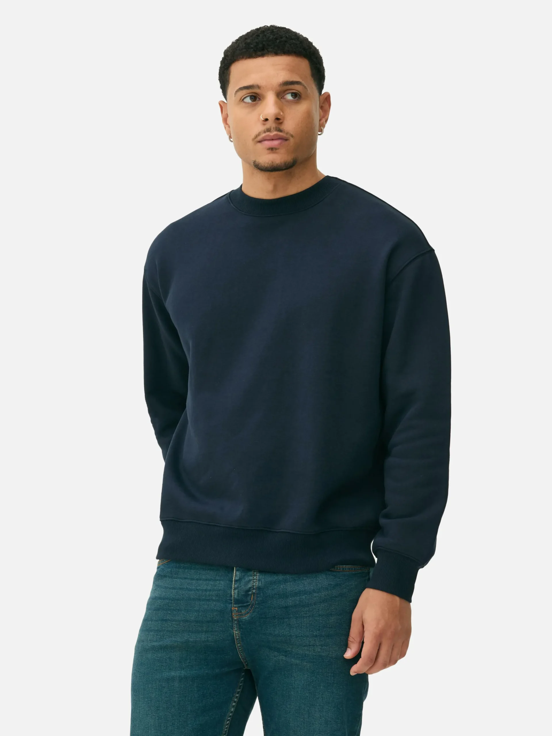 Hoodies Und Sweatshirts|Primark Sweatshirt Mit Rundhalsausschnitt Im Oversized-Look Marineblau