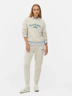 Hoodies Und Sweatshirts|Primark Sweatshirt Mit Slogan Und Rundhalsausschnitt Cremefarben