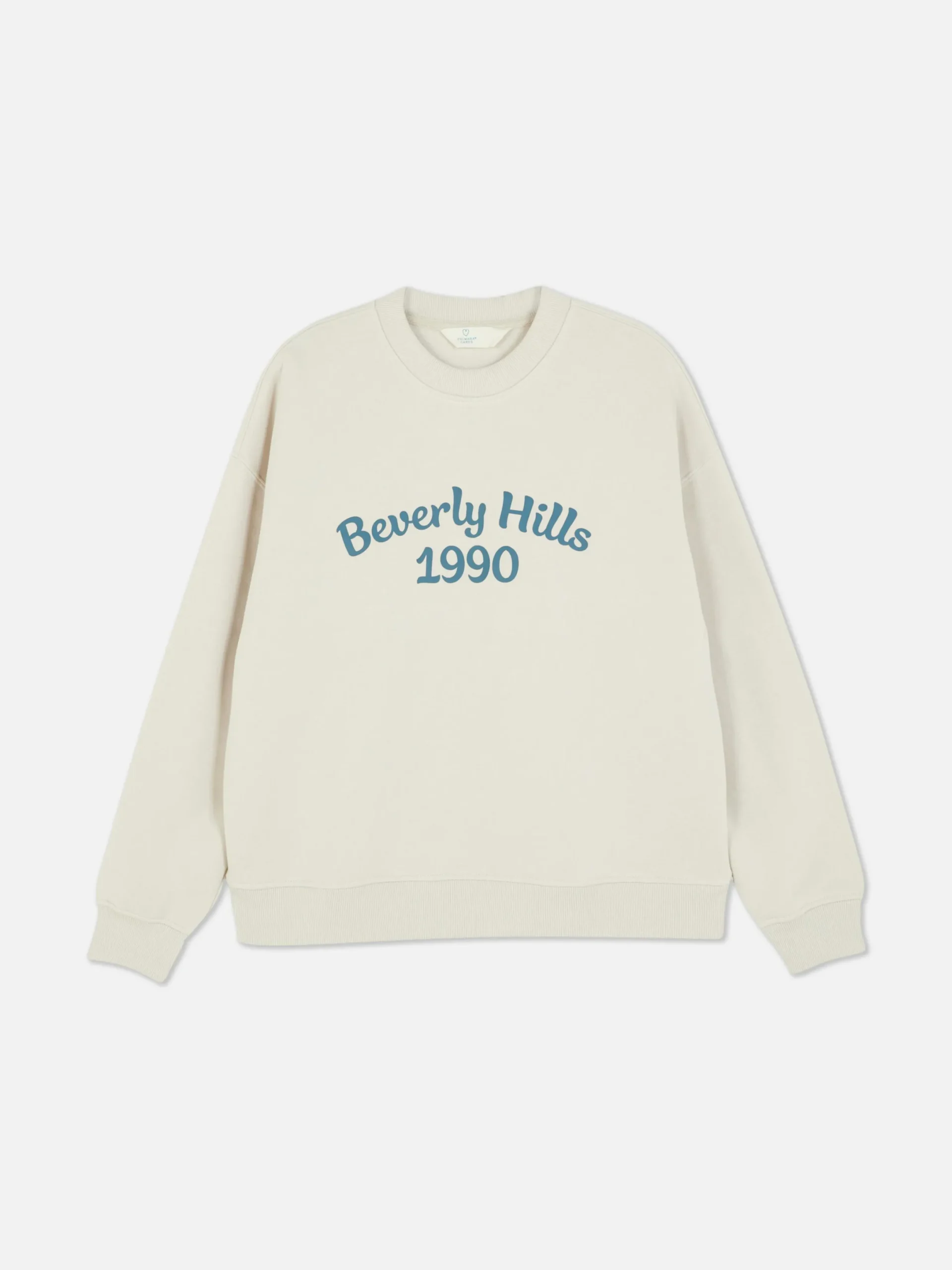 Hoodies Und Sweatshirts|Primark Sweatshirt Mit Slogan Und Rundhalsausschnitt Cremefarben