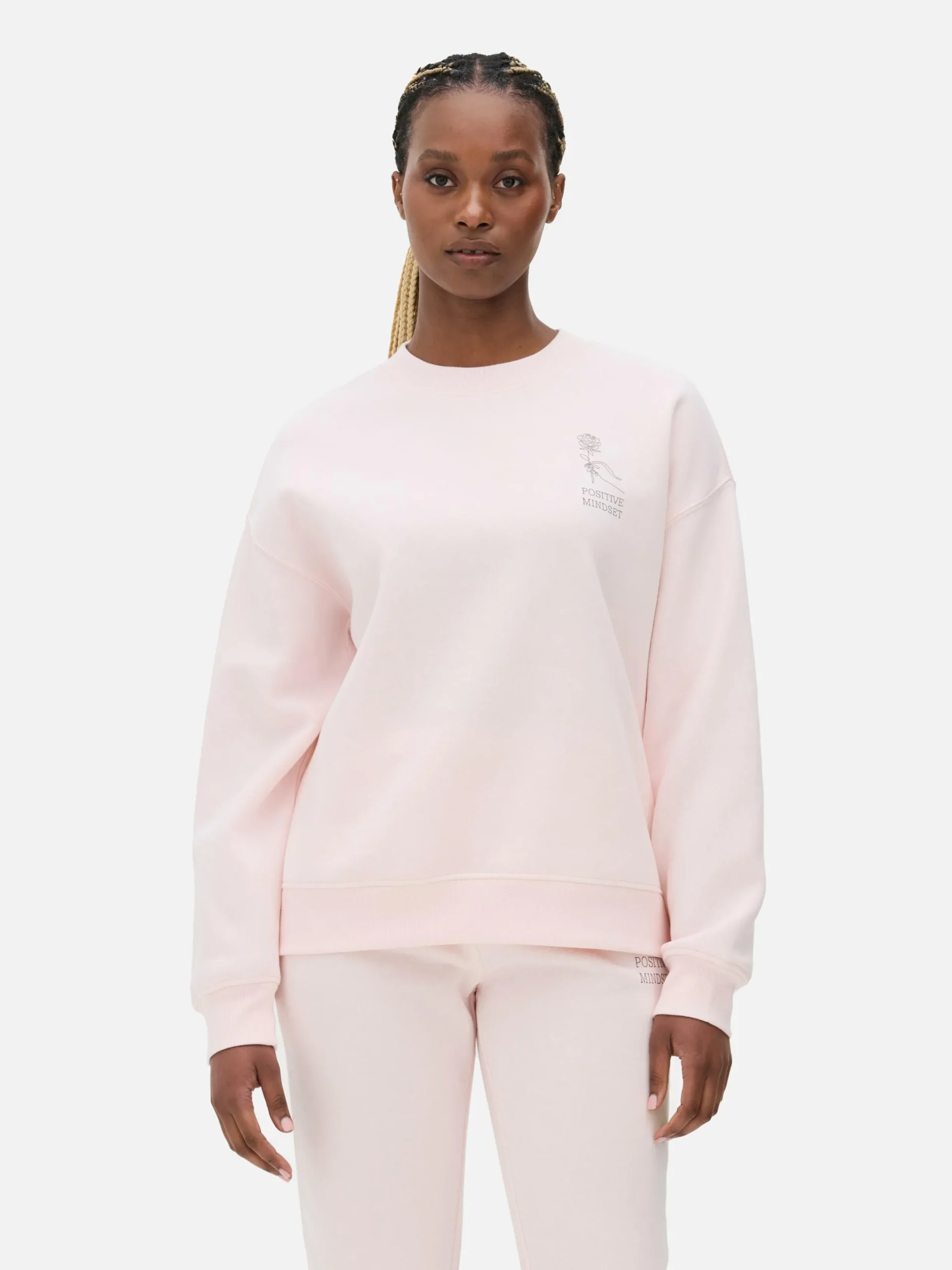 Hoodies Und Sweatshirts|Primark Sweatshirt Mit Slogan Und Rundhalsausschnitt Rosa
