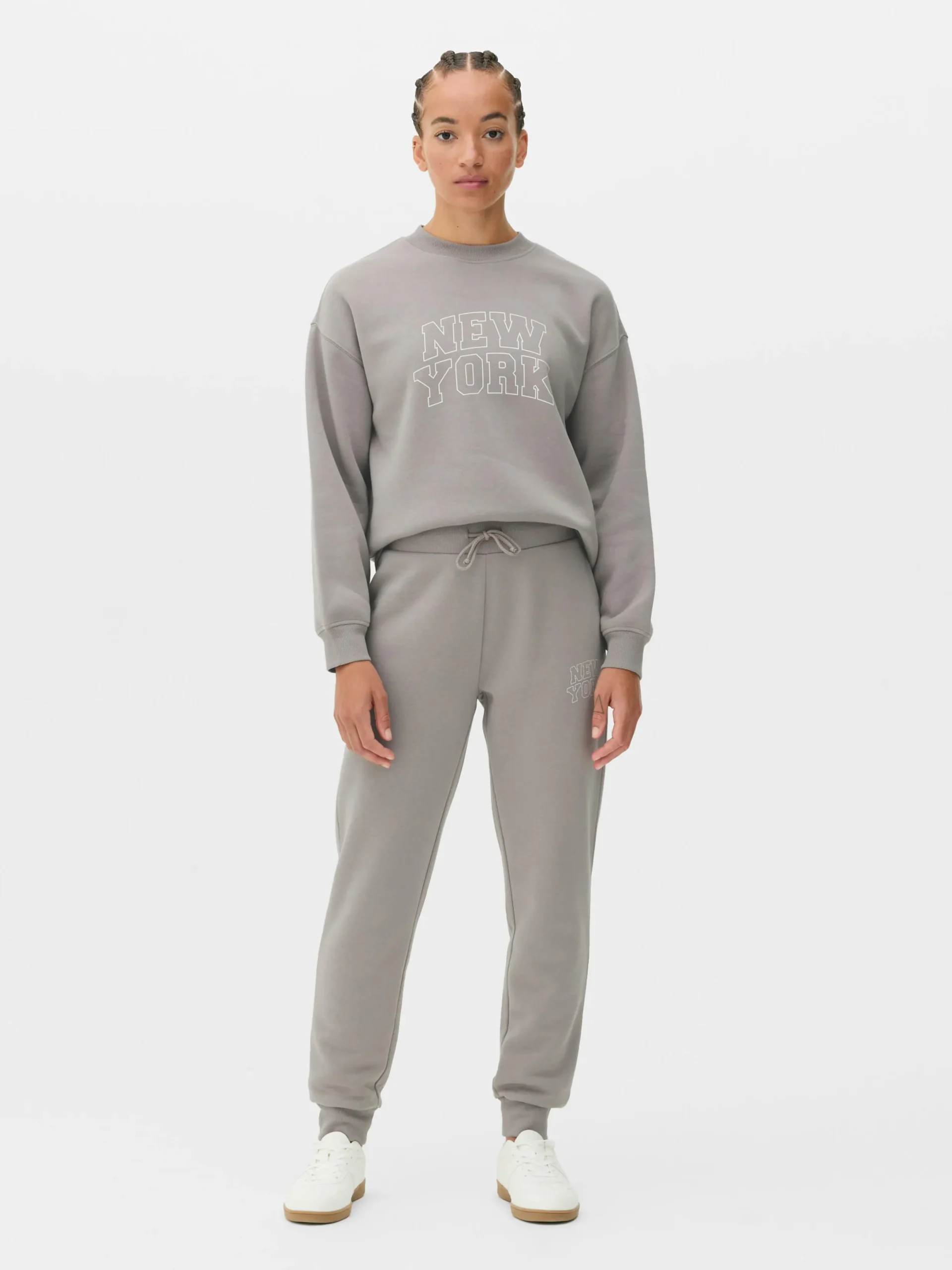 Hoodies Und Sweatshirts|Primark Sweatshirt Mit Slogan Und Rundhalsausschnitt Grau
