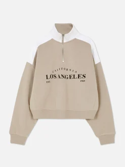 Hoodies Und Sweatshirts|Primark Sweatshirt Mit Trichterkragen Und Grafik Naturfarben