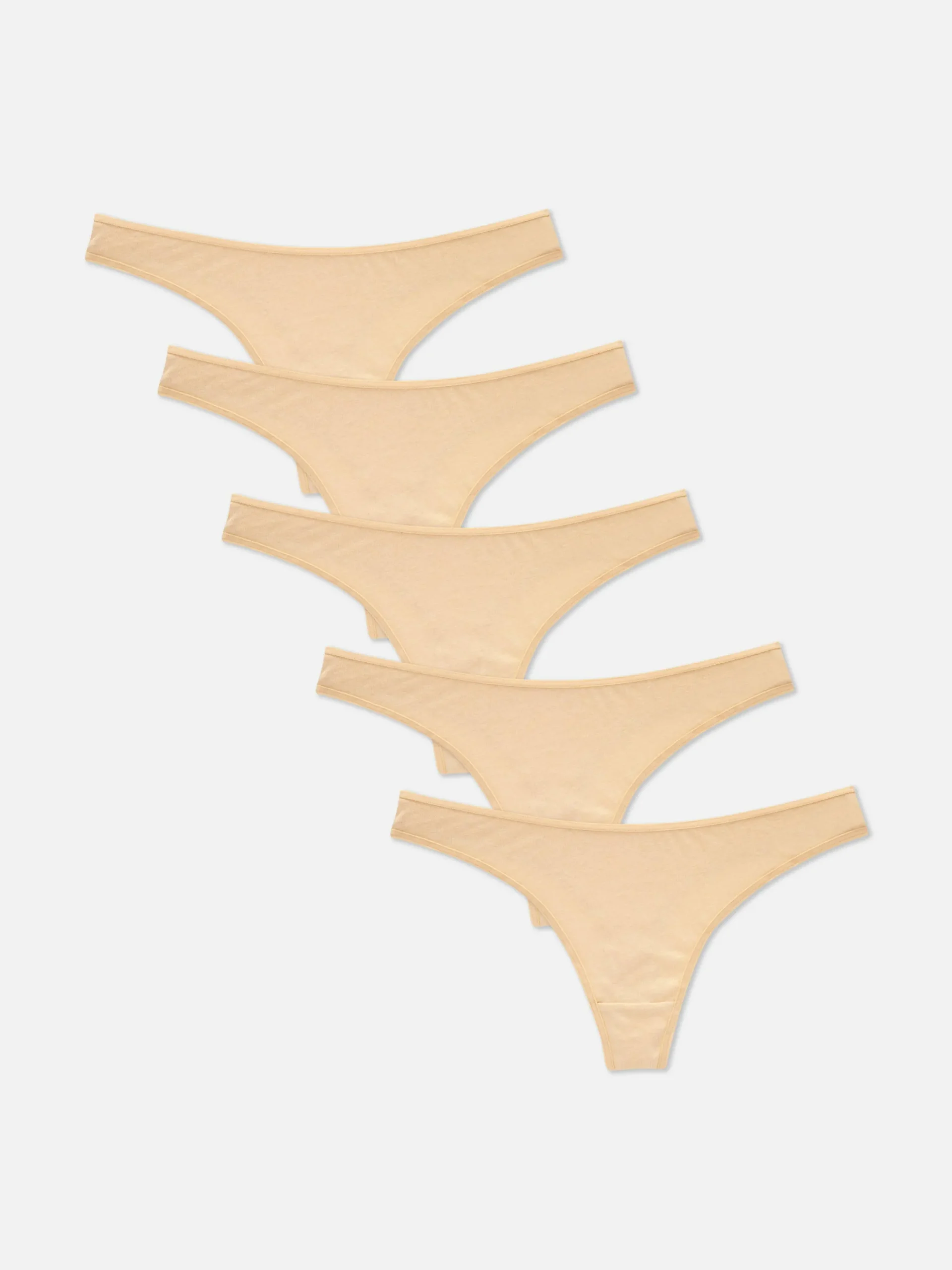 Slips|Primark Tangas Für Jeden Tag, 5er-Pack Taupefarben