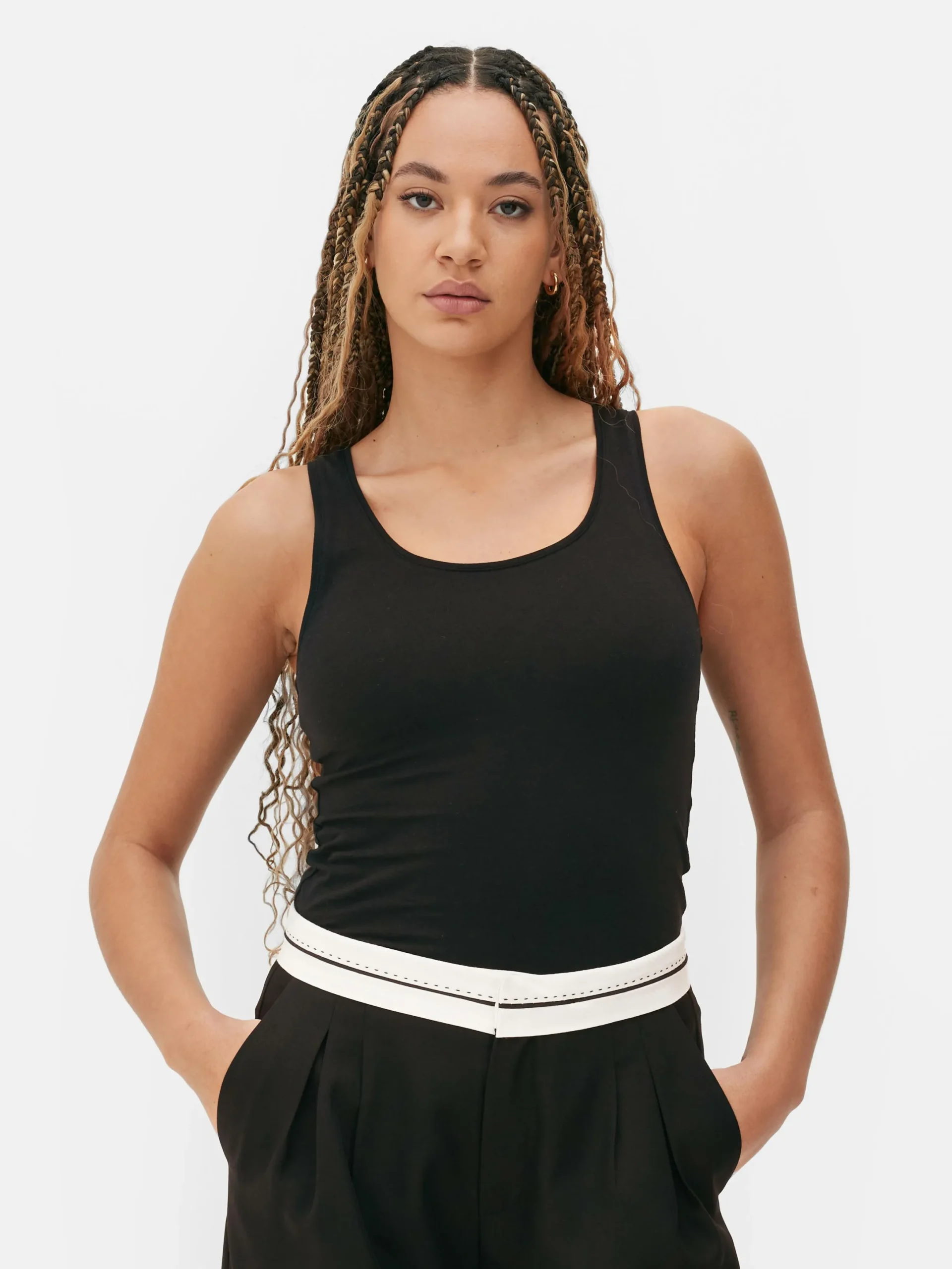Tops Und T-Shirts|Primark Tanktop Aus Stretch Schwarz