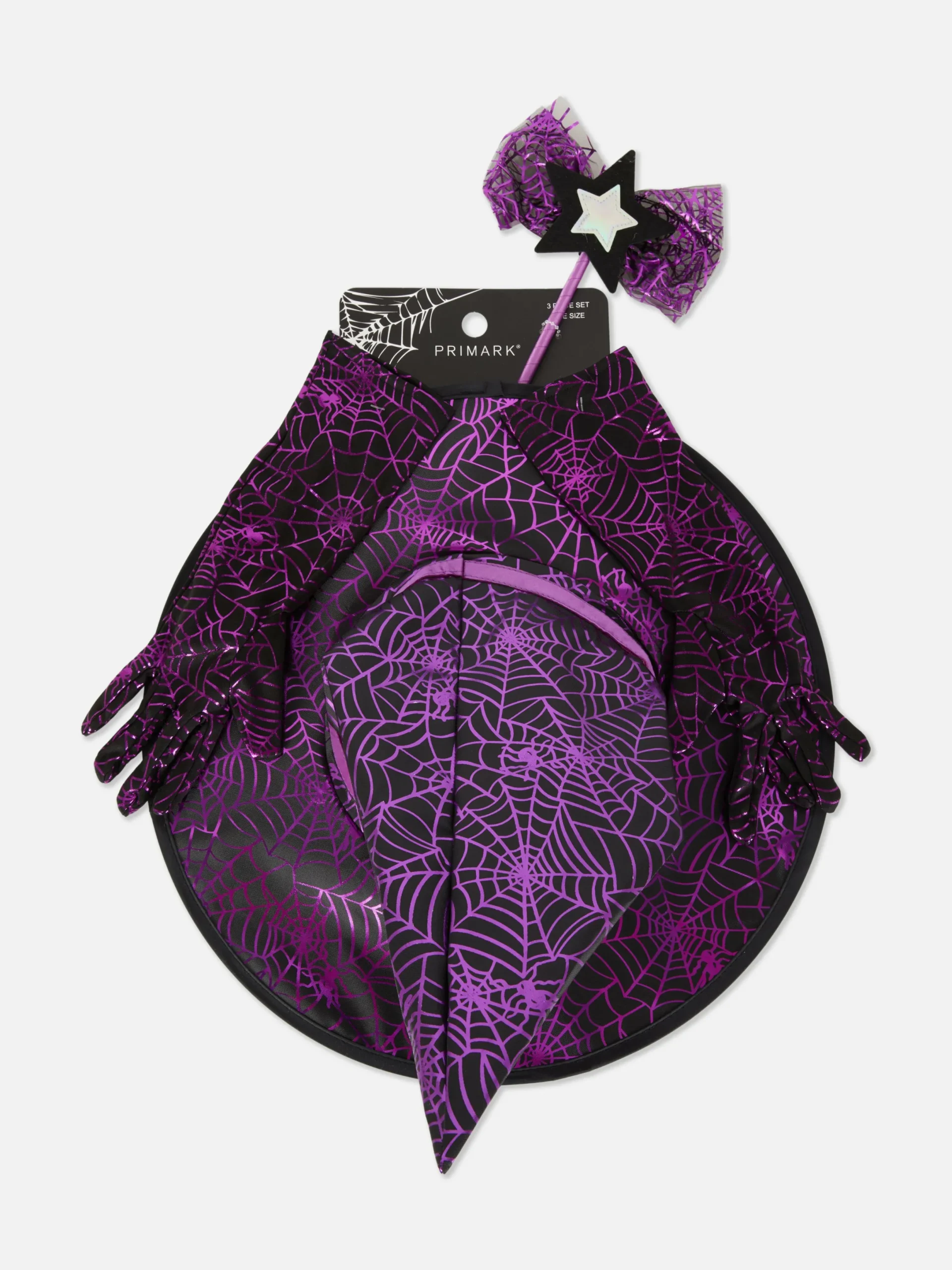 Halloween-Kostüme Für Kinder|Halloween Alle|Primark 3-teiliges Hexen-Accessoire-Set Für Halloween Schwarz