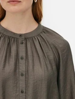 Blusen|Primark „The Edit“ Bluse Mit Ballonärmeln Taupefarben