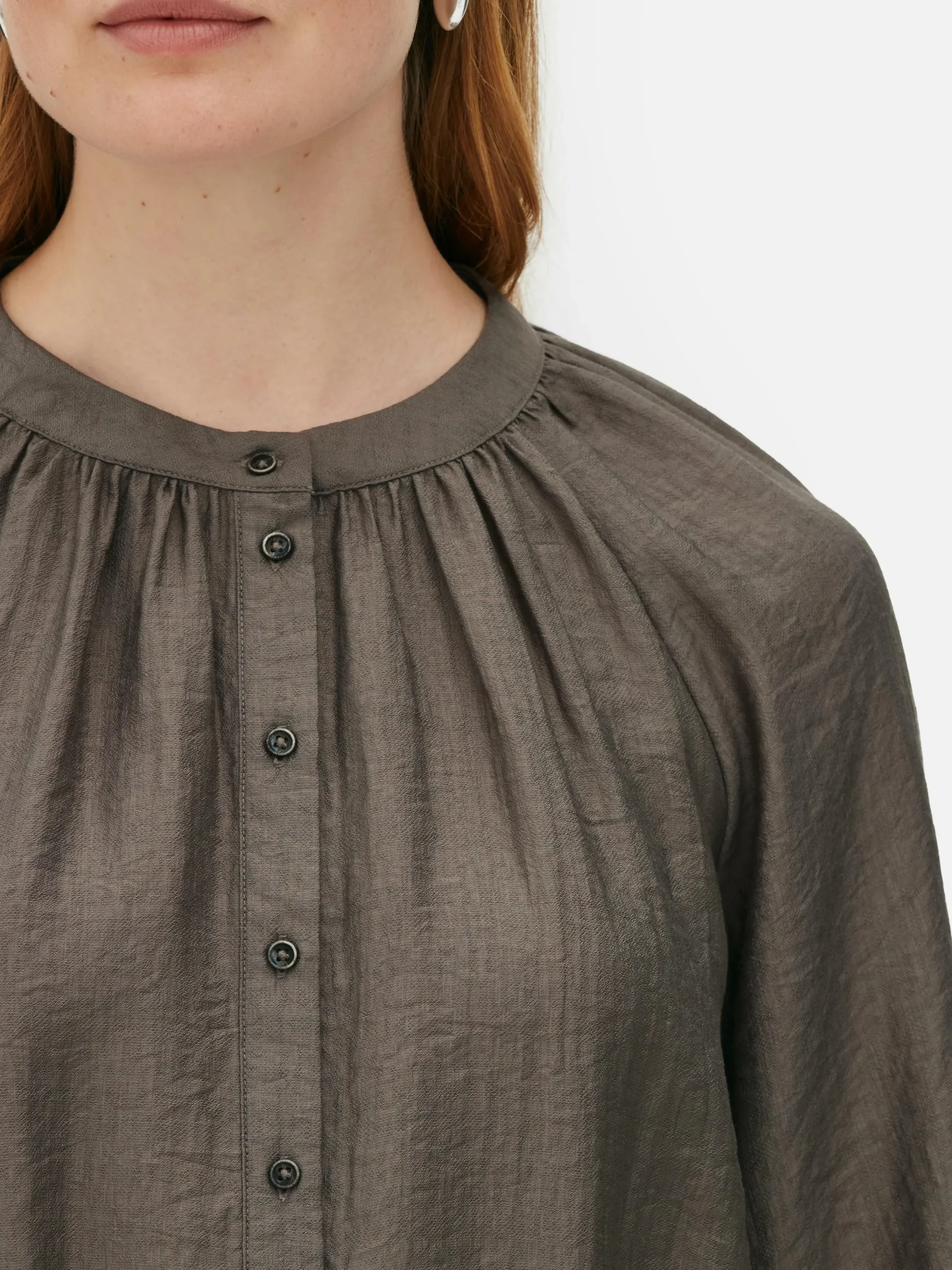 Blusen|Primark „The Edit“ Bluse Mit Ballonärmeln Taupefarben