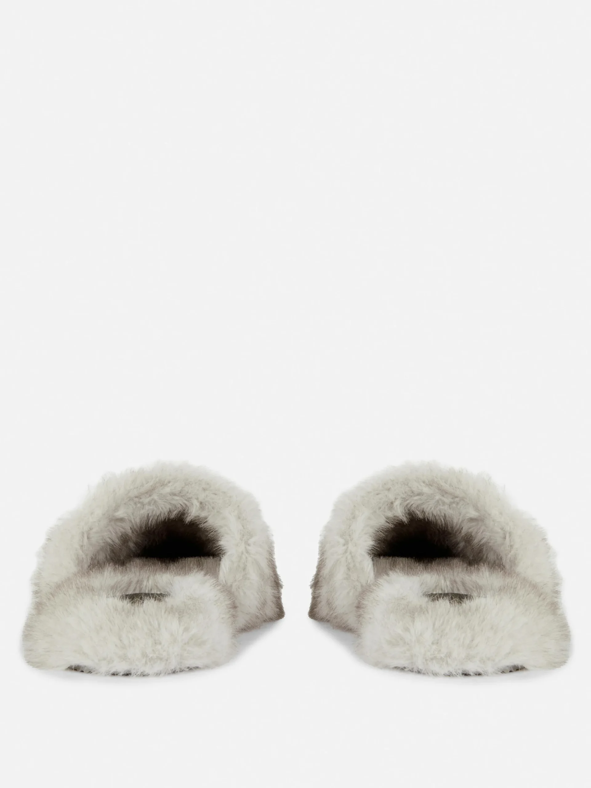 Hausschuhe|Primark „The Edit“ Flauschige Hausschuhe Grau