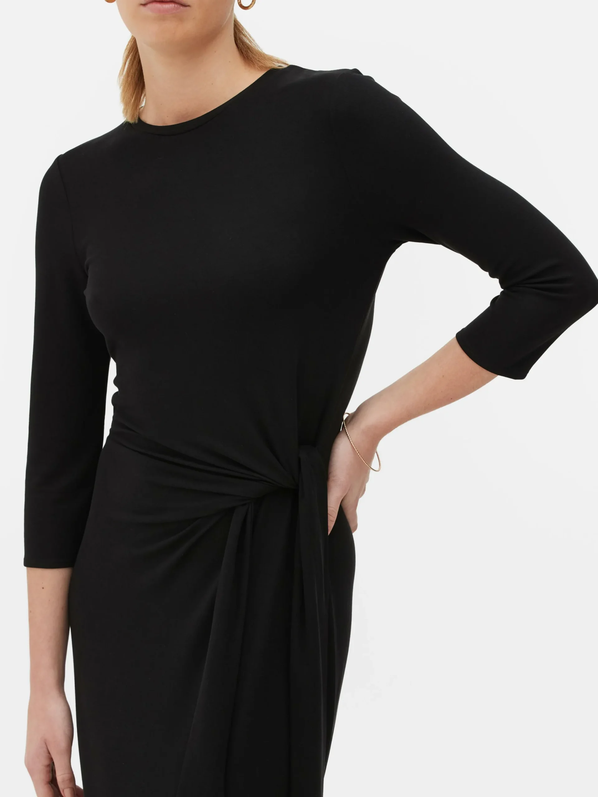 Kleider|Primark „The Edit“ Jerseykleid Zum Binden Schwarz