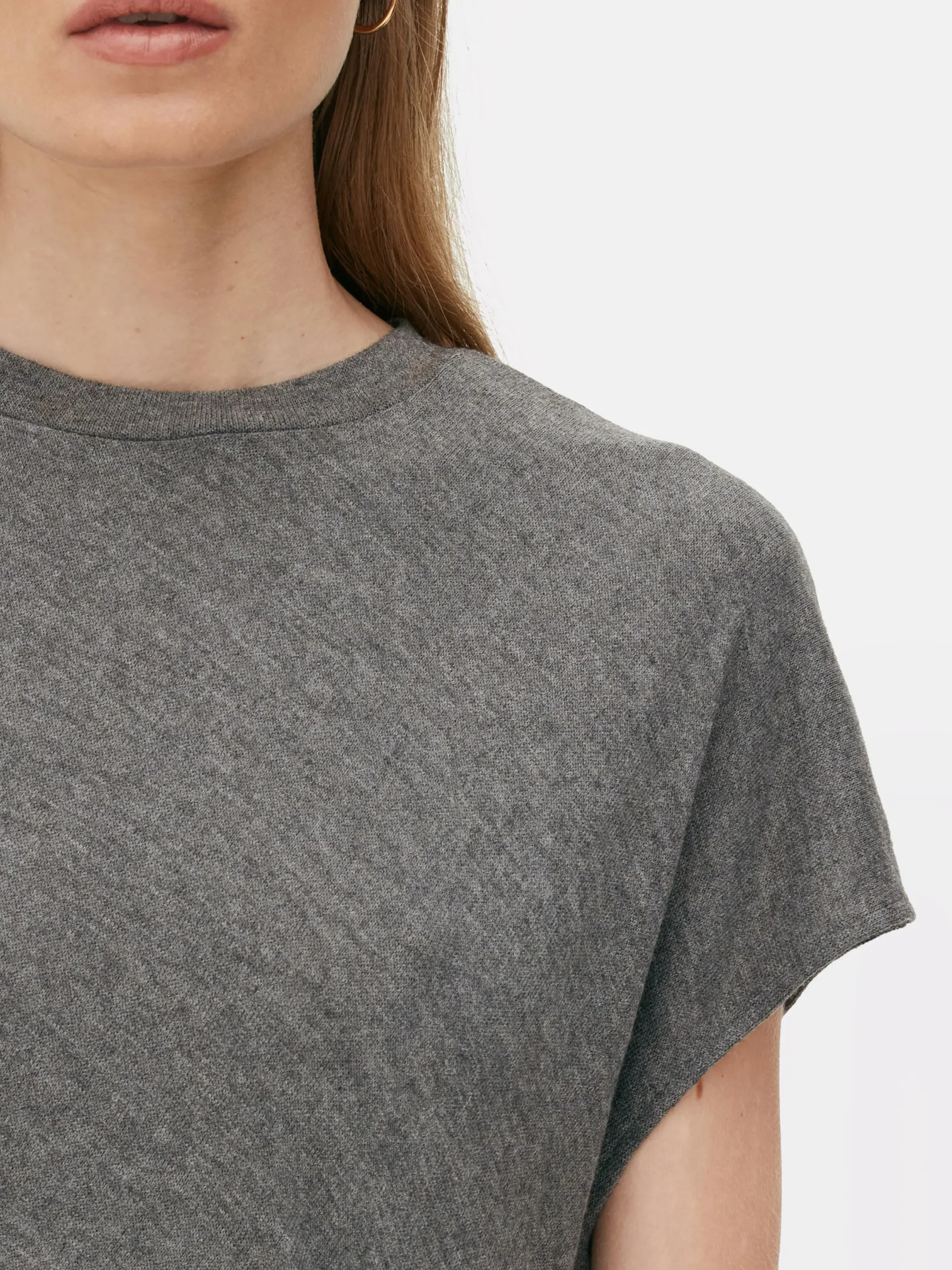 Kleider|Primark „The Edit“ Jersey-Midikleid Mit Twistdetail Grau meliert