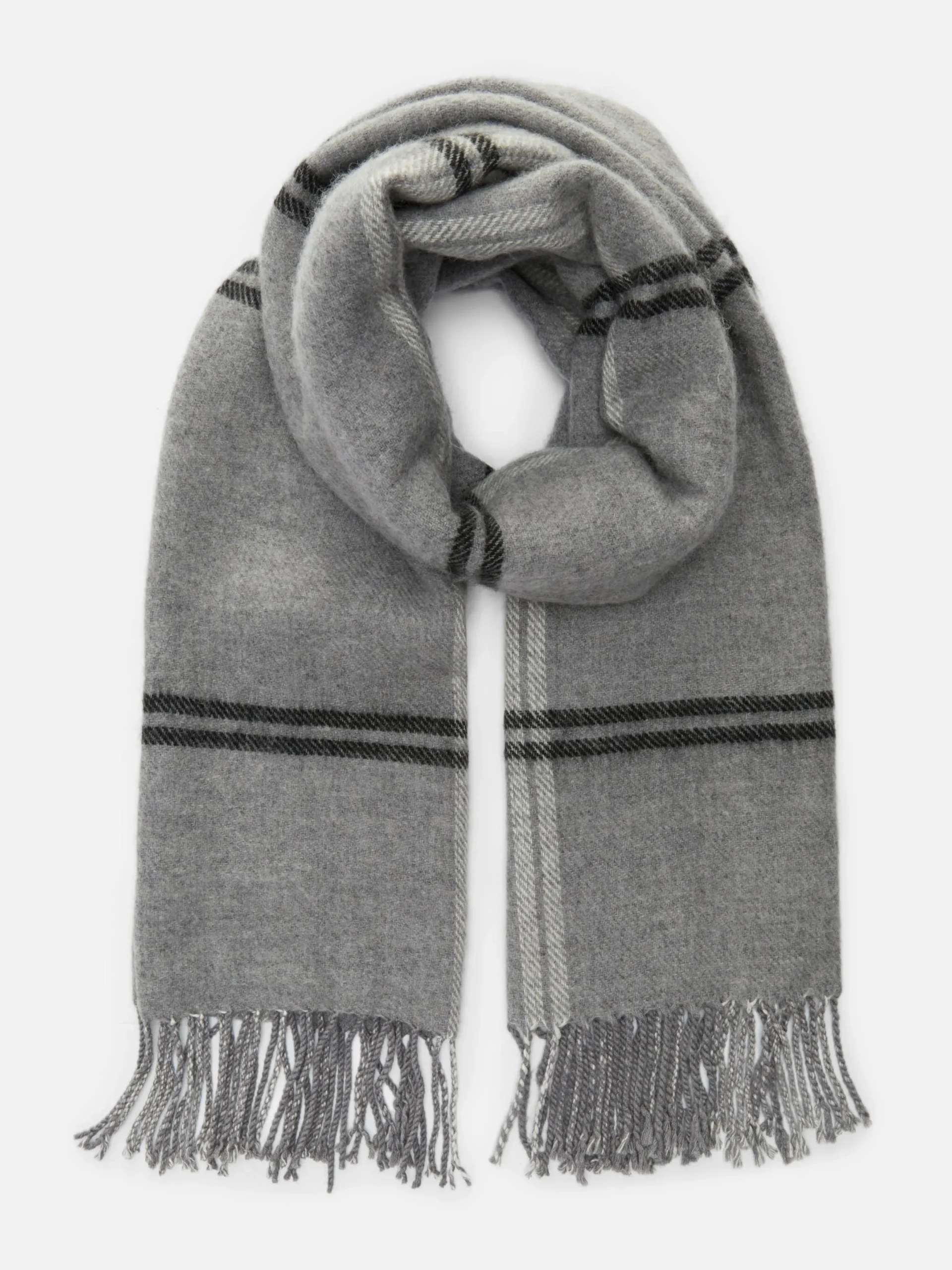 Mützen, Handschuhe Und Schals|Primark „The Edit“ Schal Mit Karomuster Grau