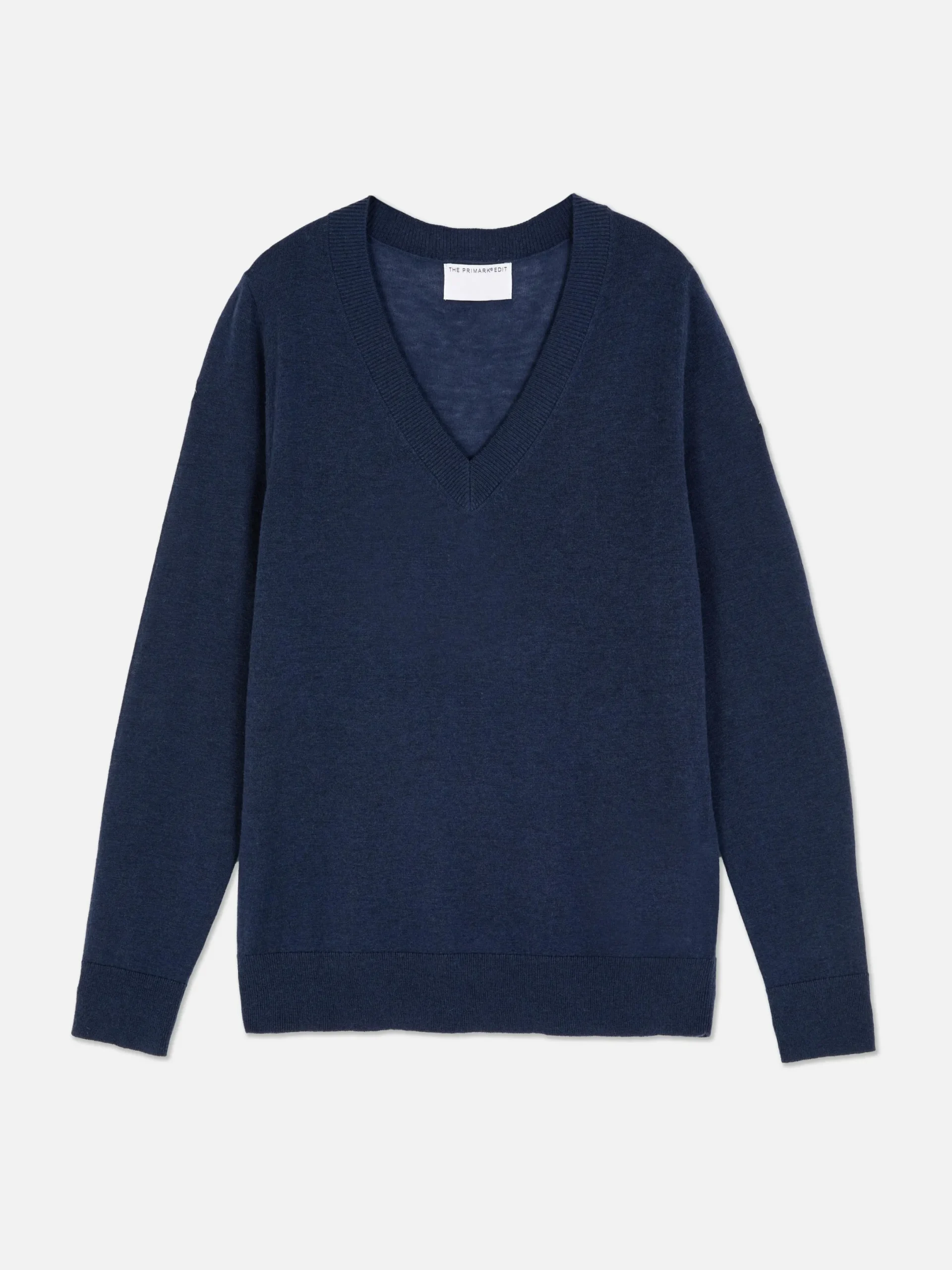 Pullover Und Cardigans|Primark „The Edit“ Strickpullover Mit V-Ausschnitt Marineblau