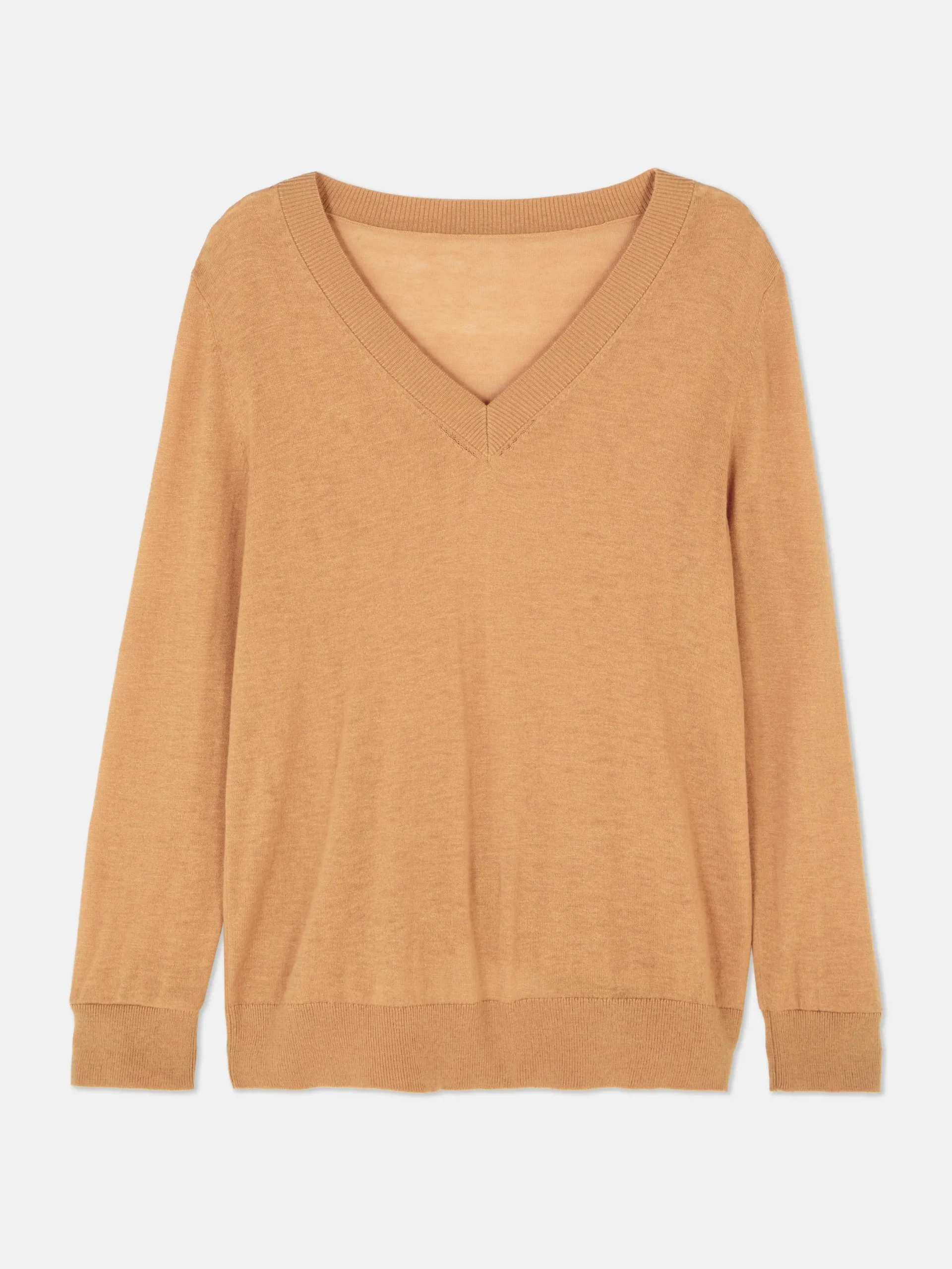Pullover Und Cardigans|Primark „The Edit“ Strickpullover Mit V-Ausschnitt Braun