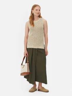 Tops Und T-Shirts|Primark „The Edit“ Stricktop Ecrufarben