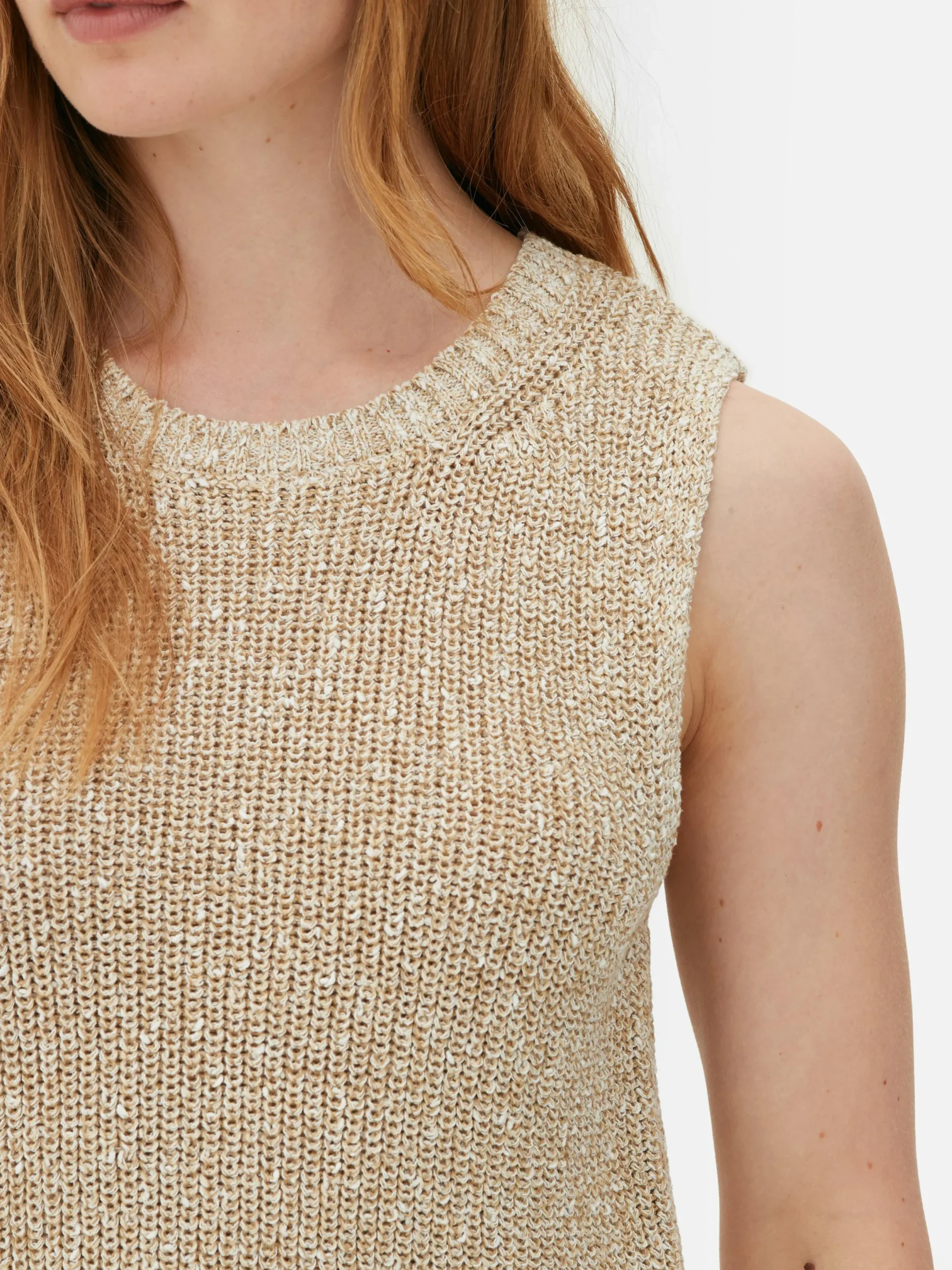 Tops Und T-Shirts|Primark „The Edit“ Stricktop Ecrufarben