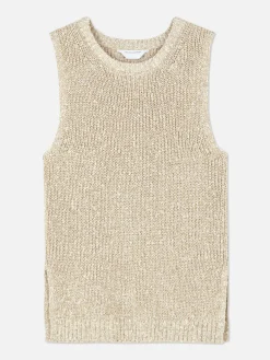 Tops Und T-Shirts|Primark „The Edit“ Stricktop Ecrufarben