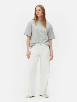 Tops Und T-Shirts|Primark „The Edit“ T-Shirt Im Oversized-Look Grau meliert