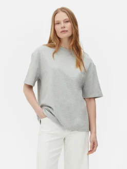 Tops Und T-Shirts|Primark „The Edit“ T-Shirt Im Oversized-Look Grau meliert