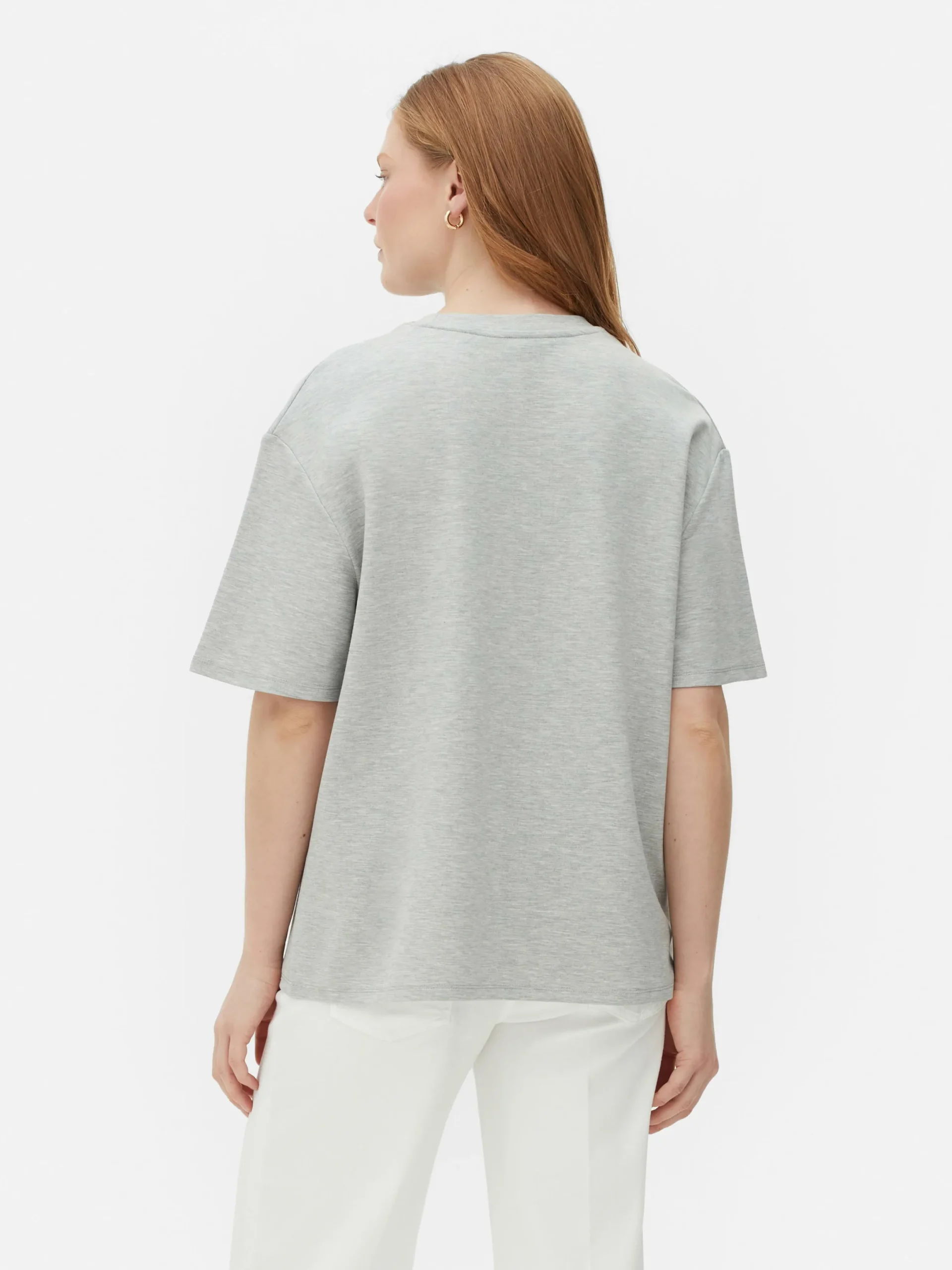 Tops Und T-Shirts|Primark „The Edit“ T-Shirt Im Oversized-Look Grau meliert