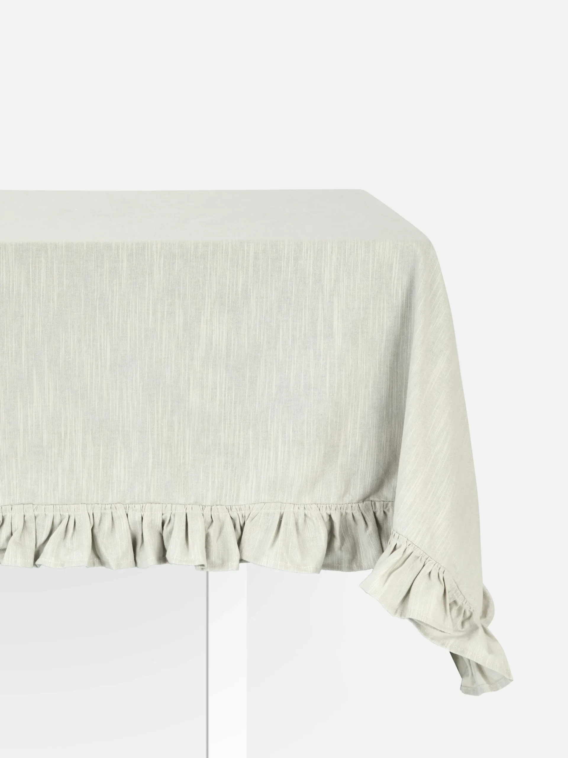 Geschirr|Primark Tischdecke Mit Rüschenbesatz Grau