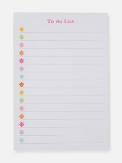 Notizbücher|Primark To-Do-Liste-Schreibblock Mit Blumendesign Multi