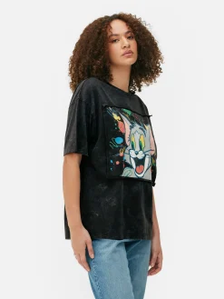 Tops Und T-Shirts|Primark „Tom Und Jerry“ T-Shirt Anthrazitfarben