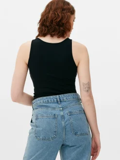 Tops Und T-Shirts|Primark Top Aus Stretch Mit Trägern Schwarz