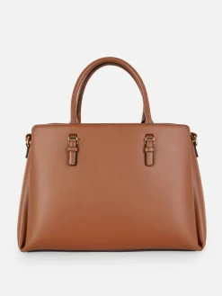 Taschen Und Portemonnaies|Primark Tragetasche Aus Kunstleder Mit Herausnehmbarem Beutel Braun