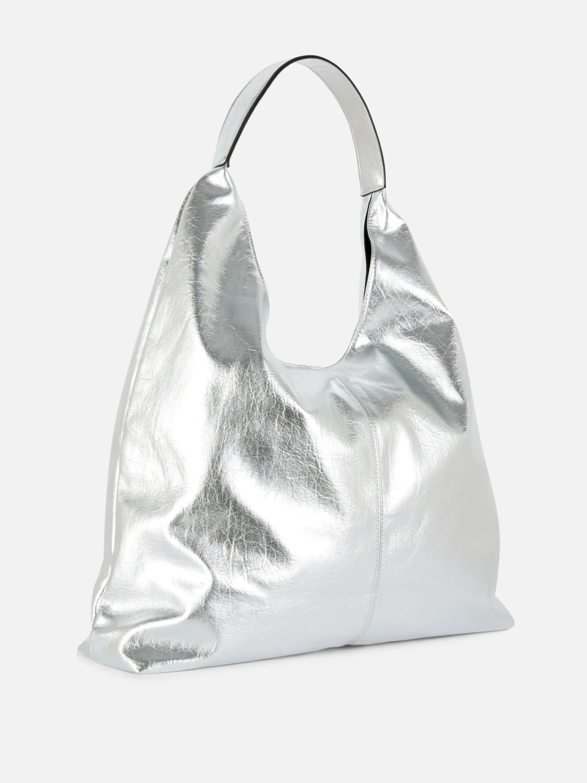 Taschen Und Portemonnaies|Primark Tragetasche Aus Kunstleder In Metallic-Optik Silber
