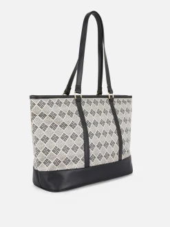 Taschen Und Portemonnaies|Primark Tragetasche Mit Monogramm Schwarz