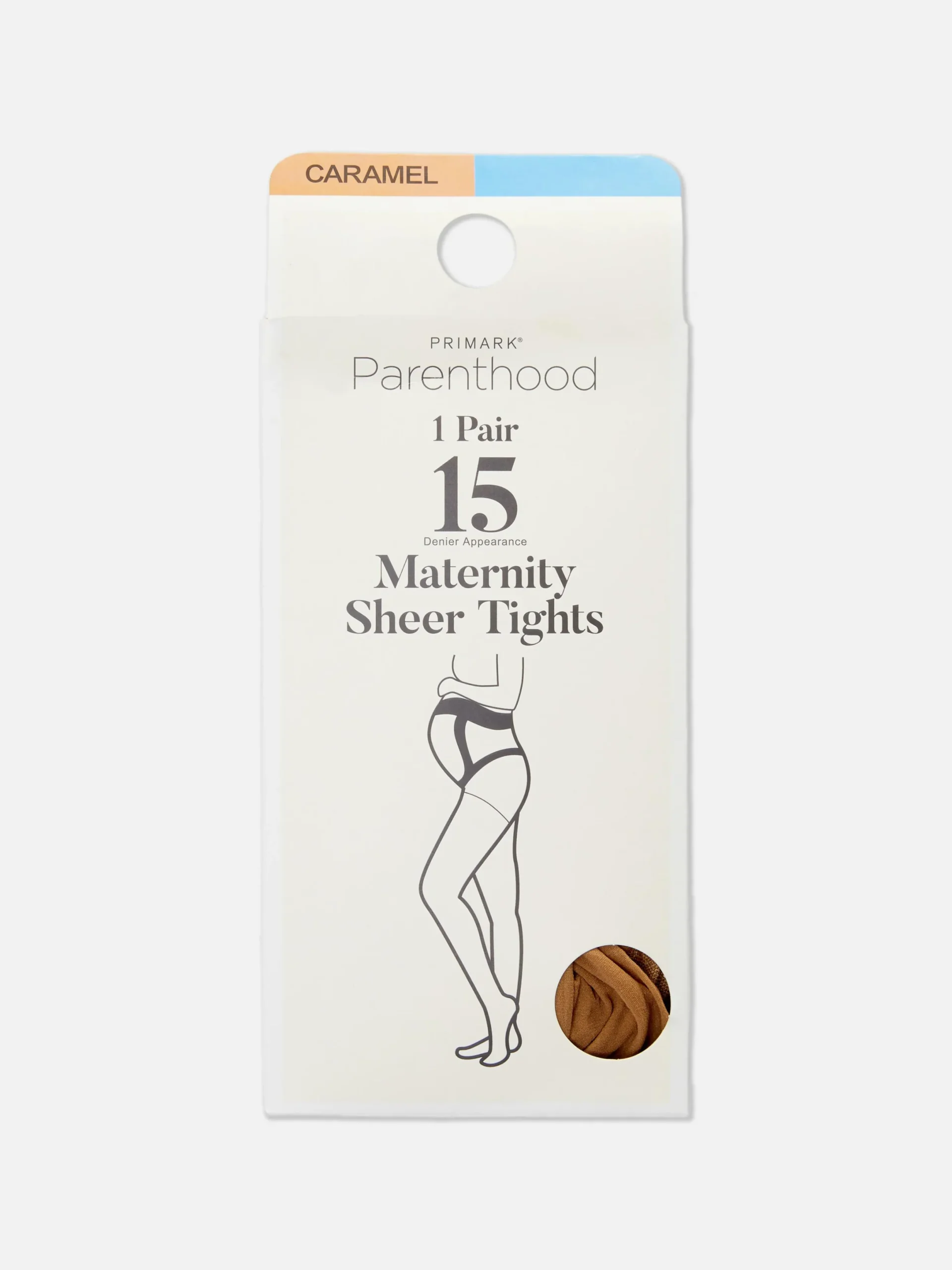 Strumpfhosen|Primark Transparente Umstandsstrumpfhose, 15 Den Karamell