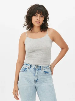 Tops Und T-Shirts|Primark Trägertop Mit Stretch Grau meliert