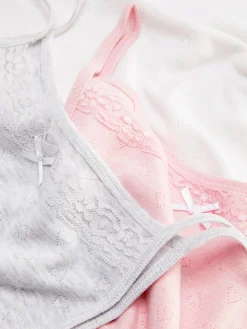 Unterwäsche|Primark Trägertops Mit Pointelle-Herzen, 3er-Pack Rosa