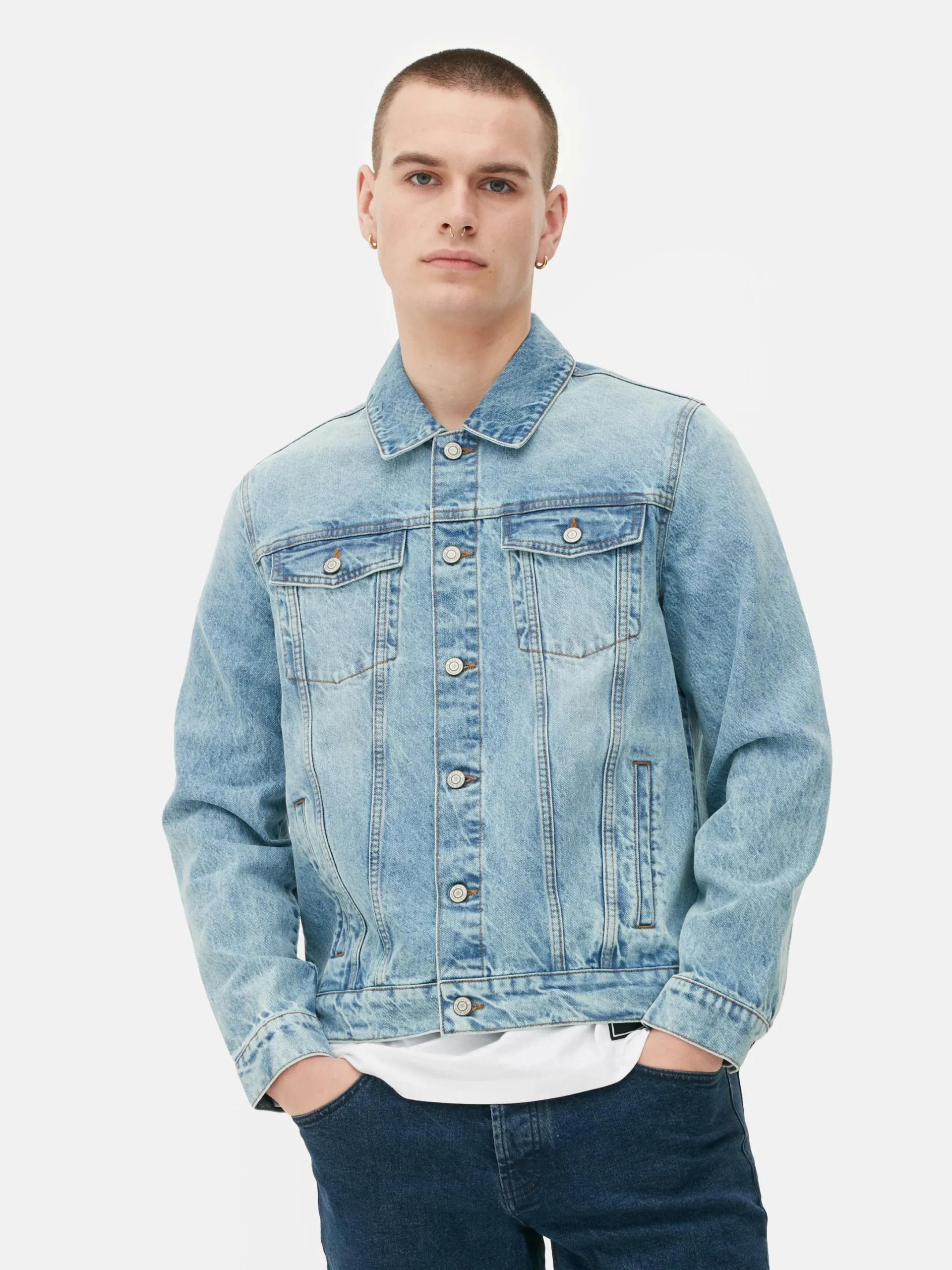 Jacken Und Mäntel|Primark Trucker-Jeansjacke Hellblau