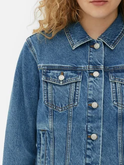 Denim|Jacken Und Mäntel|Primark Trucker-Jeansjacke Im Stil Der 80er Jahre Mittelblau