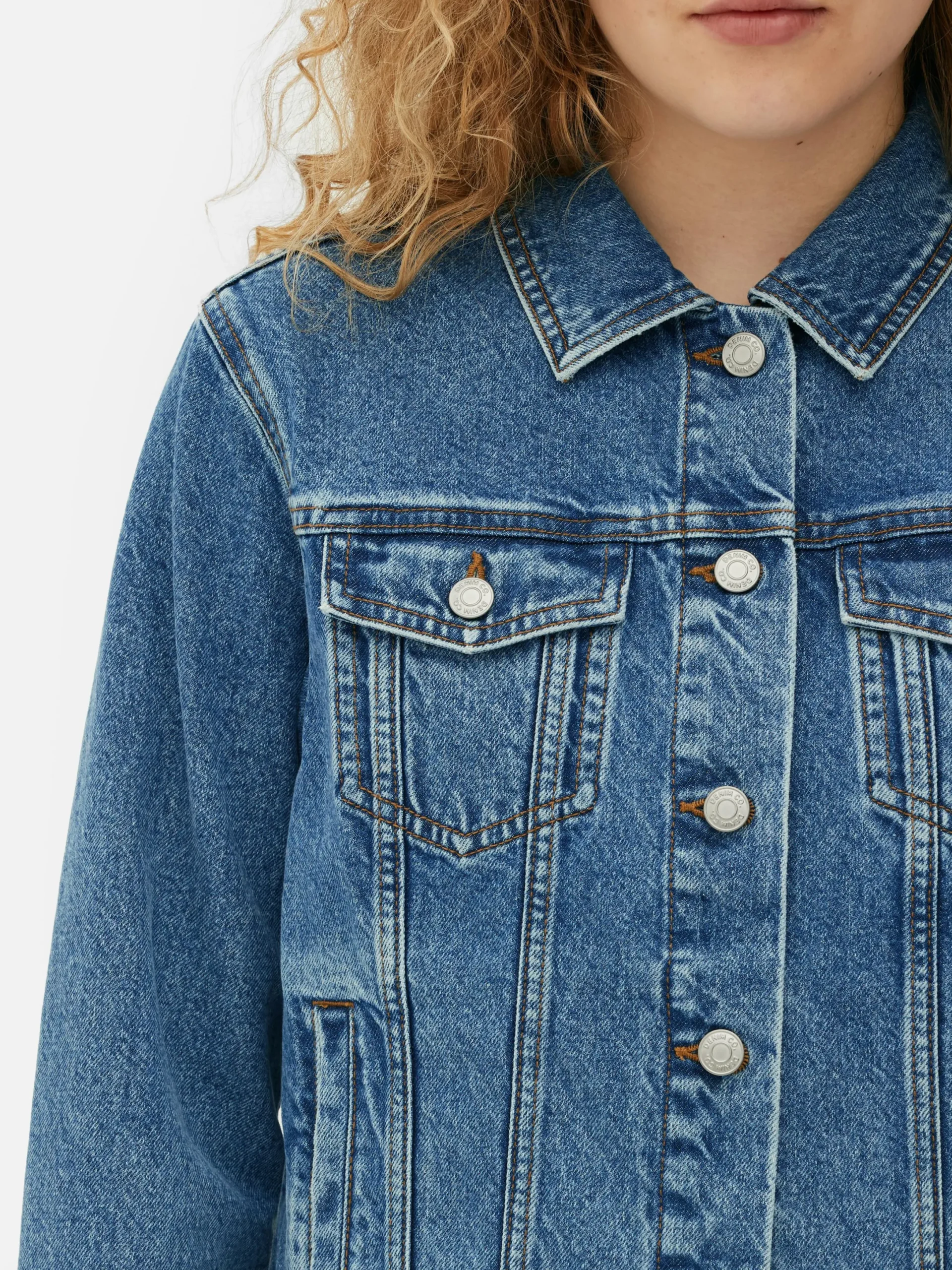 Denim|Jacken Und Mäntel|Primark Trucker-Jeansjacke Im Stil Der 80er Jahre Mittelblau
