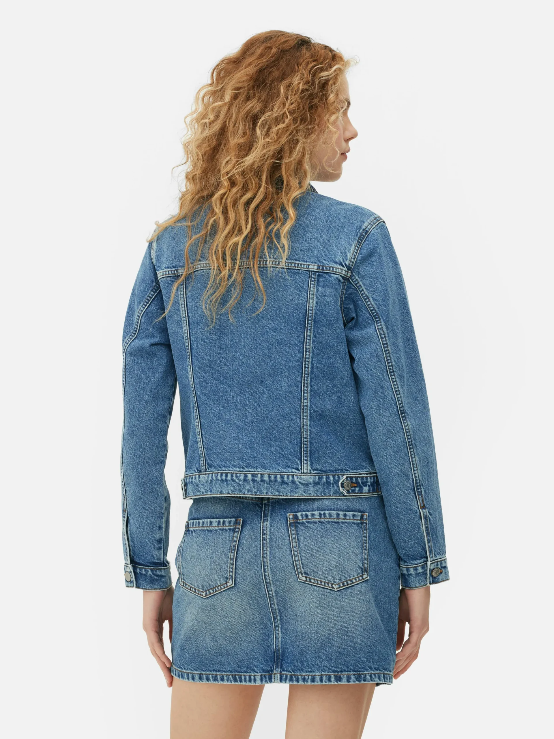 Denim|Jacken Und Mäntel|Primark Trucker-Jeansjacke Im Stil Der 80er Jahre Mittelblau