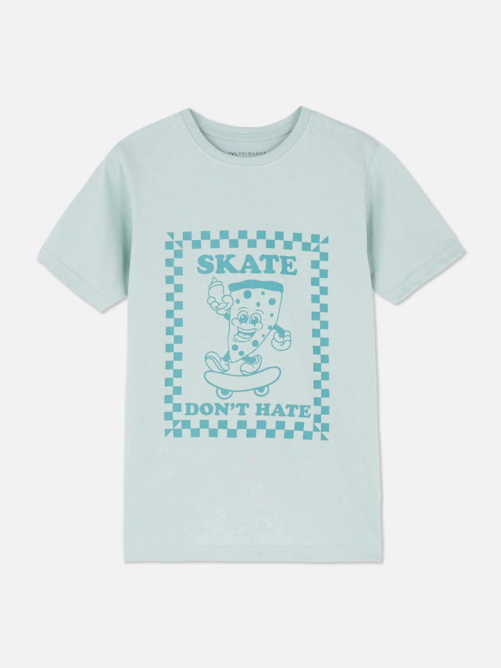 Tops Und T-Shirts|Primark T-Shirt Aus Baumwolle Mit Grafik Blaugrün