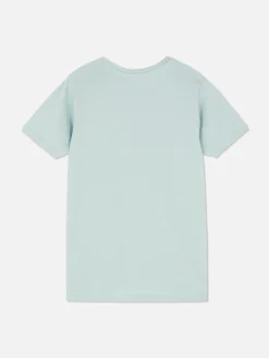 Tops Und T-Shirts|Primark T-Shirt Aus Baumwolle Mit Grafik Blaugrün
