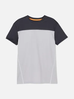 Tops Und T-Shirts|Activewear|Primark T-Shirt Aus Netzstoff In Blockfarben Grau