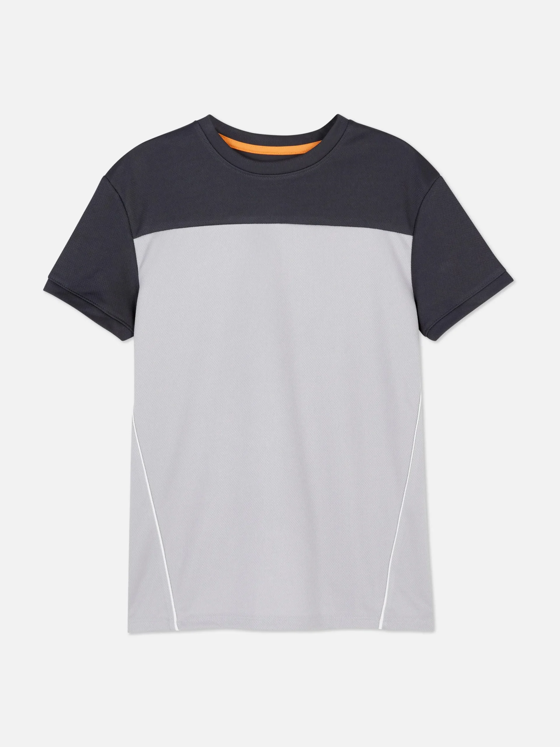 Tops Und T-Shirts|Activewear|Primark T-Shirt Aus Netzstoff In Blockfarben Grau