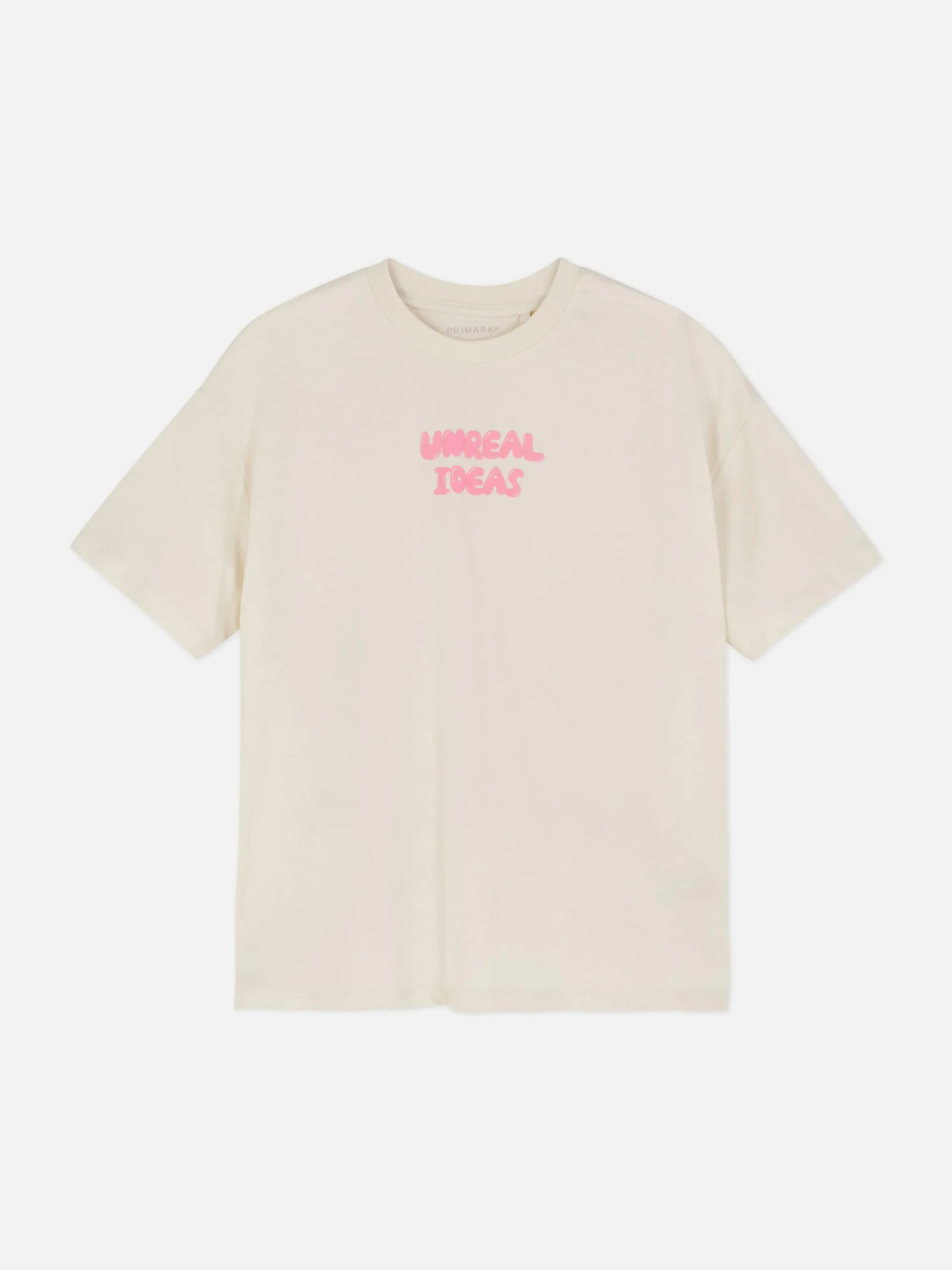 Tops Und T-Shirts|Primark T-Shirt Im Oversized-Look Mit Grafik Ecrufarben