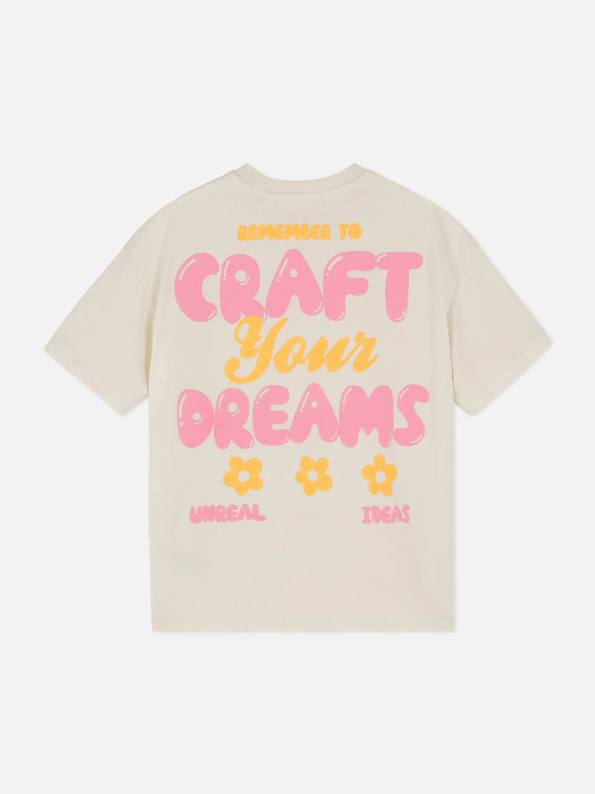 Tops Und T-Shirts|Primark T-Shirt Im Oversized-Look Mit Grafik Ecrufarben