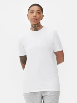 Tops Und T-Shirts|Primark T-Shirt Im Regular-Fit Mit Rundhalsausschnitt Weiß