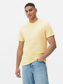 Tops Und T-Shirts|Primark T-Shirt Im Regular-Fit Mit Rundhalsausschnitt Gelb