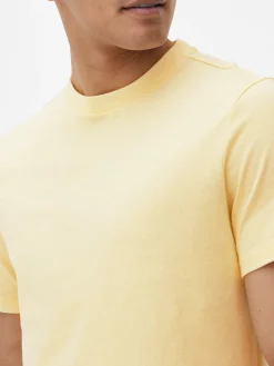 Tops Und T-Shirts|Primark T-Shirt Im Regular-Fit Mit Rundhalsausschnitt Gelb